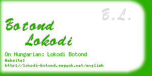 botond lokodi business card